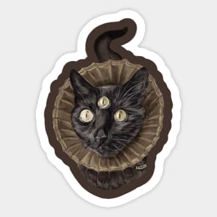 three eyed cat Sticker